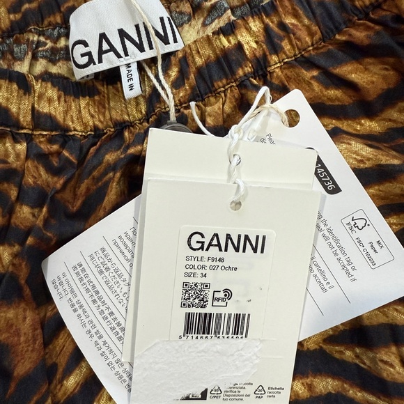 GANNI Tiger Printed Elasticated Maxi Skirt - Picture 1 of 10